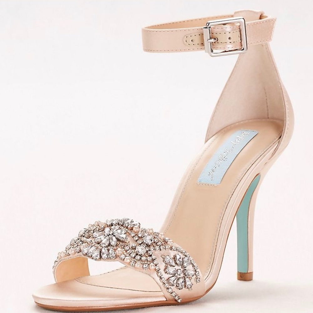 Betsey Johnson Juno Champagne Heels - Size 7